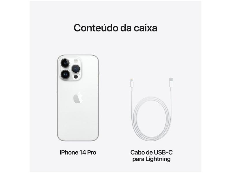 Apple iPhone 14 Pro 256GB Prateado 6,1” 48MP - iPhone 14 Pro